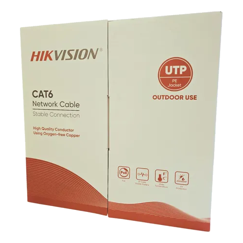 Cable U/UTP CAT6 HIKVISION, exteriores 4 pares 23AWG, 300M